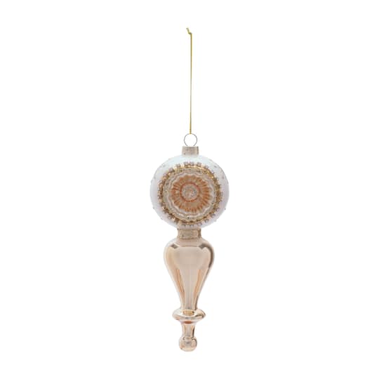 Melrose 7.75" Glass Finial Reflector Ornament Set